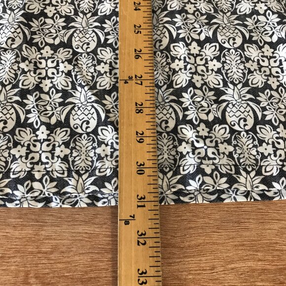 Bishop Street Hawaiian Shirt Men 3XL Gray Pineapple Floral Pocket Pullover 18264 - Picture 6 of 10